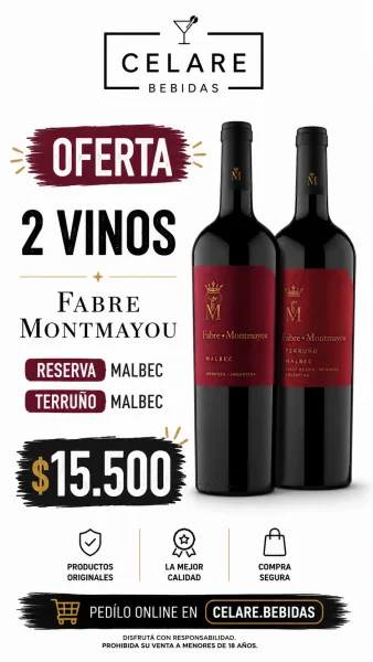 2 Vino Fabre Montmayou Terruño/Malbec
